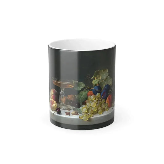 Emilie Preyer (1849-1930) Still Life with Summer Fruits and Champagne - Oil on Canvas 1875 - Color Changing Mug 11oz 11oz - Go Mug Yourself