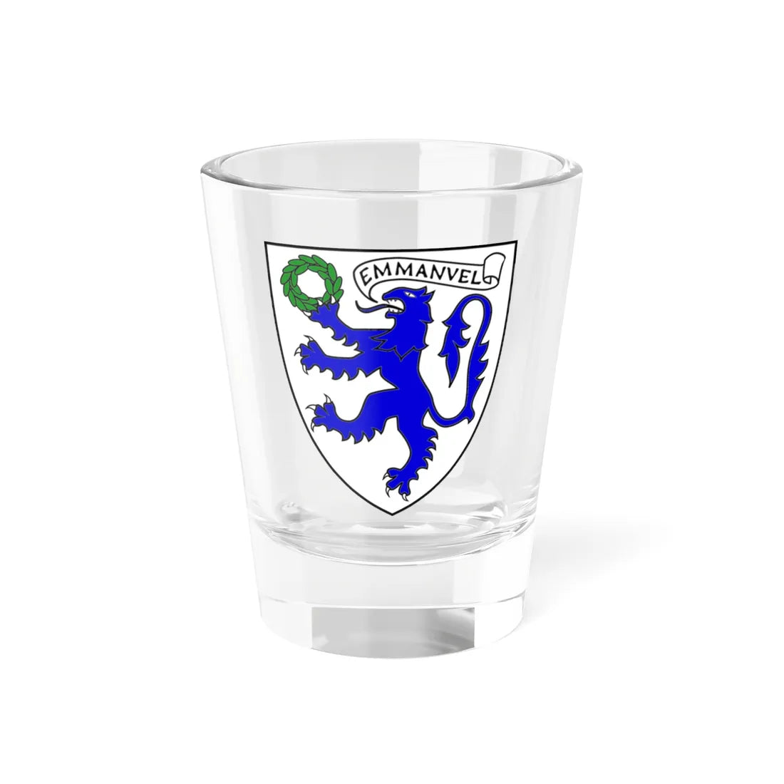 Emmanuel College Crest (England) (Coat of Arms) Shot Glass 1.5oz 1.5oz - Go Mug Yourself