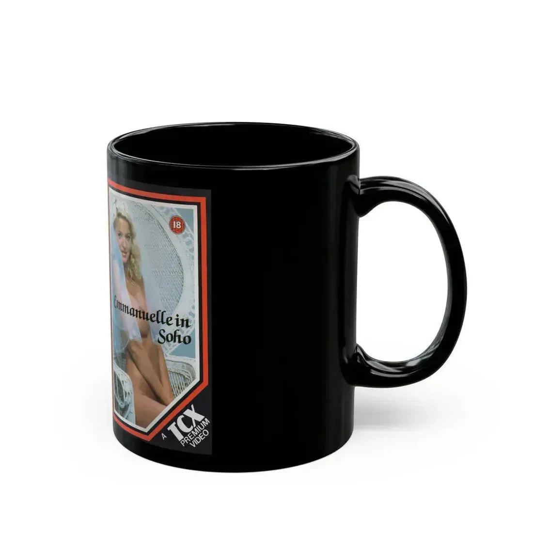 EMMANUELLE IN SOHO (VHS COVER) - Black Coffee Mug - Go Mug Yourself
