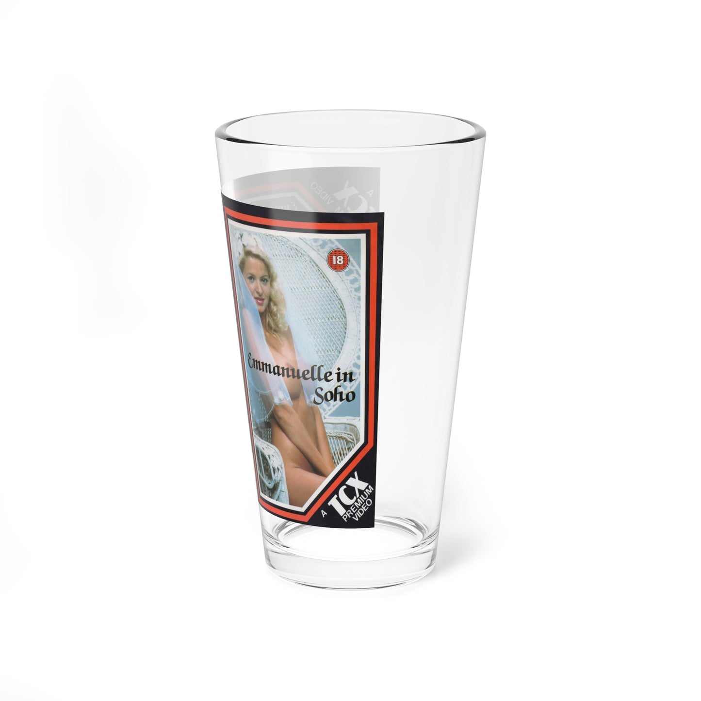 EMMANUELLE IN SOHO (VHS COVER) Pint Glass 16oz-Go Mug Yourself