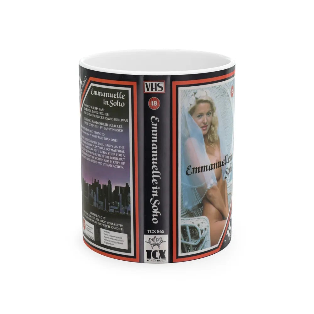 EMMANUELLE IN SOHO (VHS COVER) - White Coffee Mug-11oz-Go Mug Yourself