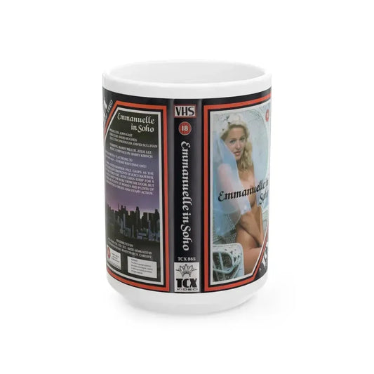 EMMANUELLE IN SOHO (VHS COVER) - White Coffee Mug 15oz - Go Mug Yourself