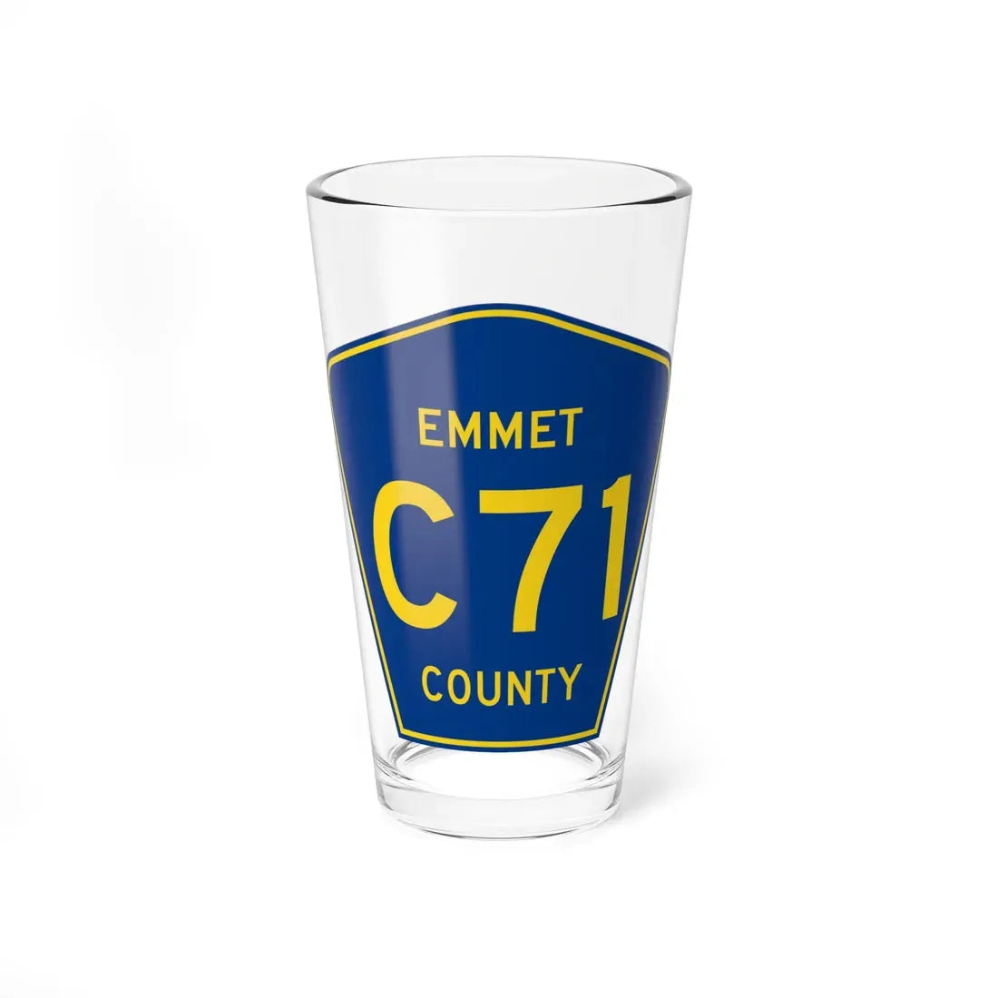 Emmet County C-71 (Michigan) (Road Sign) Pint Glass 16oz 16oz - Go Mug Yourself