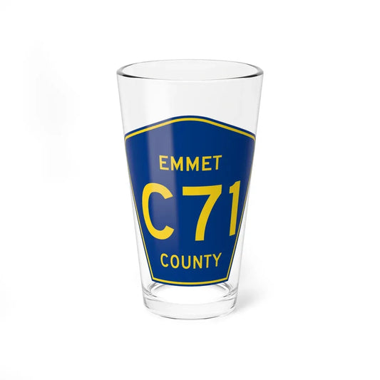 Emmet County C-71 (Michigan) (Road Sign) Pint Glass 16oz 16oz - Go Mug Yourself
