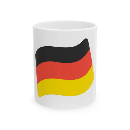 Emoji u1f1e9 1f1ea (Germany) White Coffee Mug 11oz - Go Mug Yourself