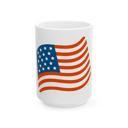 Emoji u1f1fa 1f1f8 (United States) White Coffee Mug 15oz - Go Mug Yourself