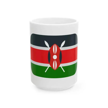 Emojione 1F1F0-1F1EA (Kenya) White Coffee Mug 15oz - Go Mug Yourself