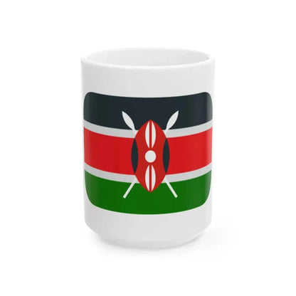 Emojione 1F1F0-1F1EA (Kenya) White Coffee Mug 15oz - Go Mug Yourself