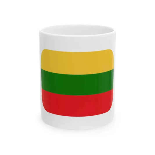 Emojione 1F1F1-1F1F9 (Lithuania) White Coffee Mug 11oz - Go Mug Yourself