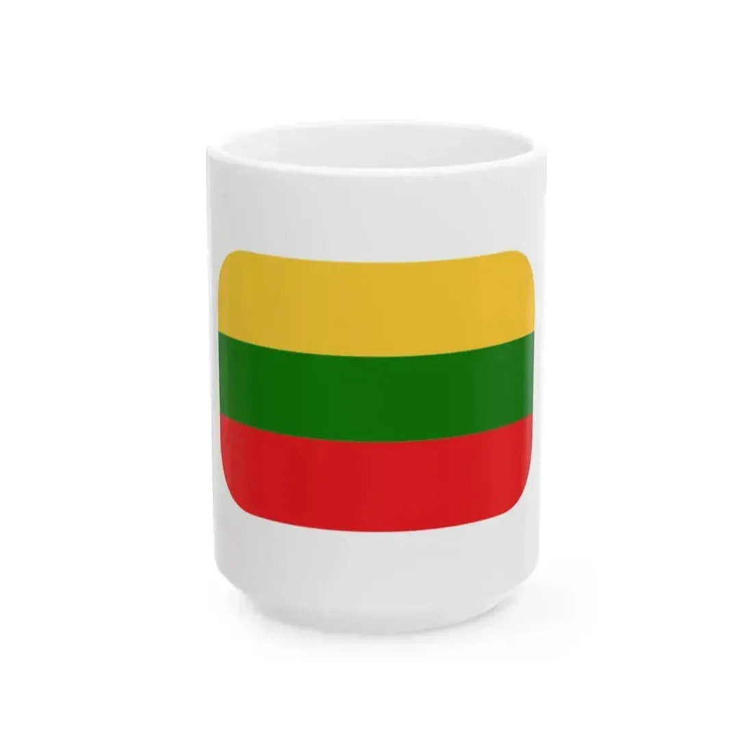 Emojione 1F1F1-1F1F9 (Lithuania) White Coffee Mug 15oz - Go Mug Yourself