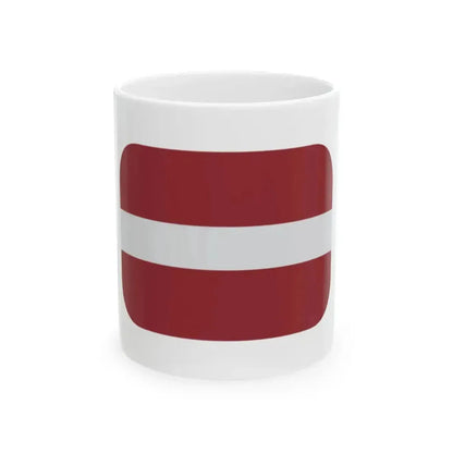 Emojione 1F1F1-1F1FB (Latvia) White Coffee Mug 11oz - Go Mug Yourself