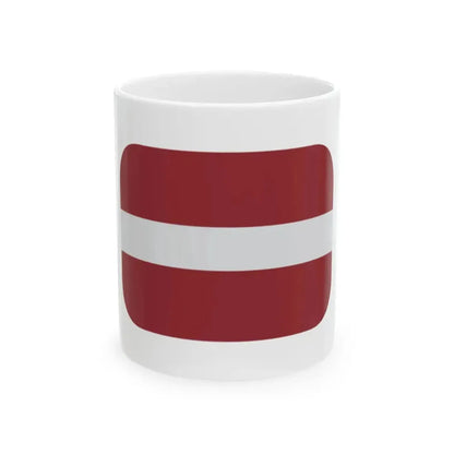 Emojione 1F1F1-1F1FB (Latvia) White Coffee Mug 11oz - Go Mug Yourself