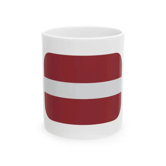 Emojione 1F1F1-1F1FB (Latvia) White Coffee Mug 11oz - Go Mug Yourself
