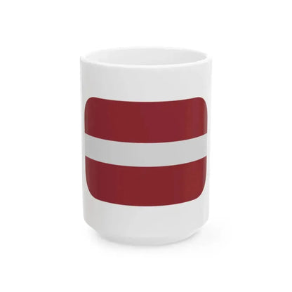 Emojione 1F1F1-1F1FB (Latvia) White Coffee Mug 15oz - Go Mug Yourself