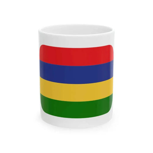 Emojione 1F1F2-1F1FA (Mauritius) White Coffee Mug 11oz - Go Mug Yourself