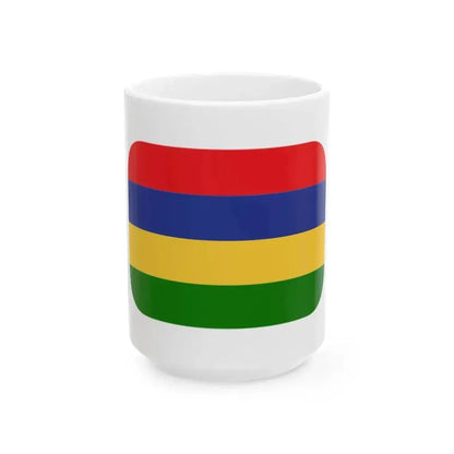 Emojione 1F1F2-1F1FA (Mauritius) White Coffee Mug 15oz - Go Mug Yourself