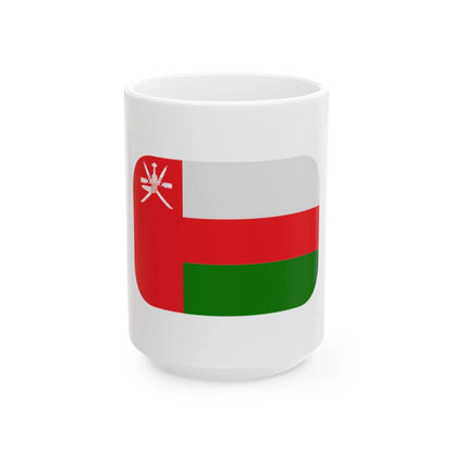 Emojione 1F1F4-1F1F2 (Oman) White Coffee Mug 15oz - Go Mug Yourself