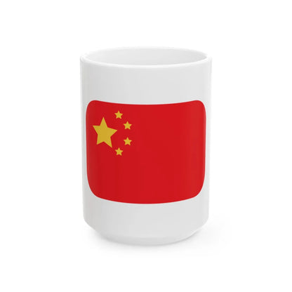 Emojione1 1F1E8-1F1F3 (China) White Coffee Mug 15oz - Go Mug Yourself
