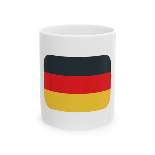 Emojione1 1F1E9-1F1EA (Germany) White Coffee Mug 11oz - Go Mug Yourself