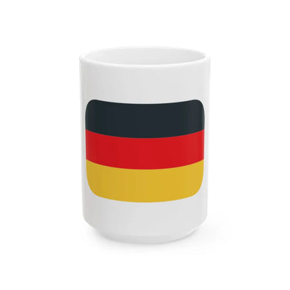 Emojione1 1F1E9-1F1EA (Germany) White Coffee Mug 15oz - Go Mug Yourself