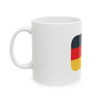 Emojione1 1F1E9-1F1EA (Germany) White Coffee Mug - Go Mug Yourself