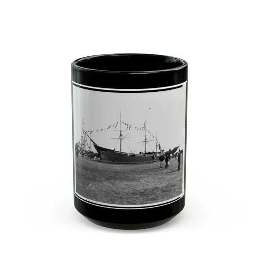 Encampment Of The G.A.R. In Washington, D.C., With Replica Of Ship (U.S. Civil War) Black Coffee Mug 15oz - Go Mug Yourself