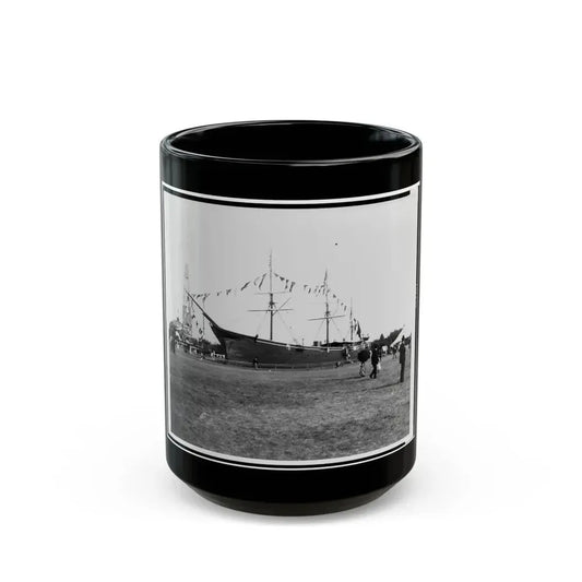 Encampment Of The G.A.R. In Washington, D.C., With Replica Of Ship (U.S. Civil War) Black Coffee Mug 15oz - Go Mug Yourself