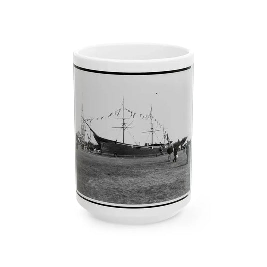 Encampment Of The G.A.R. In Washington, D.C., With Replica Of Ship (U.S. Civil War) White Coffee Mug 15oz - Go Mug Yourself