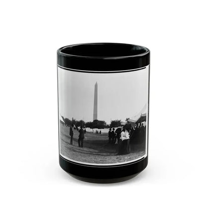 Encampment Of The G.A.R. In Washington, D.C. With Washington Monument In Background (U.S. Civil War) Black Coffee Mug 15oz - Go Mug Yourself