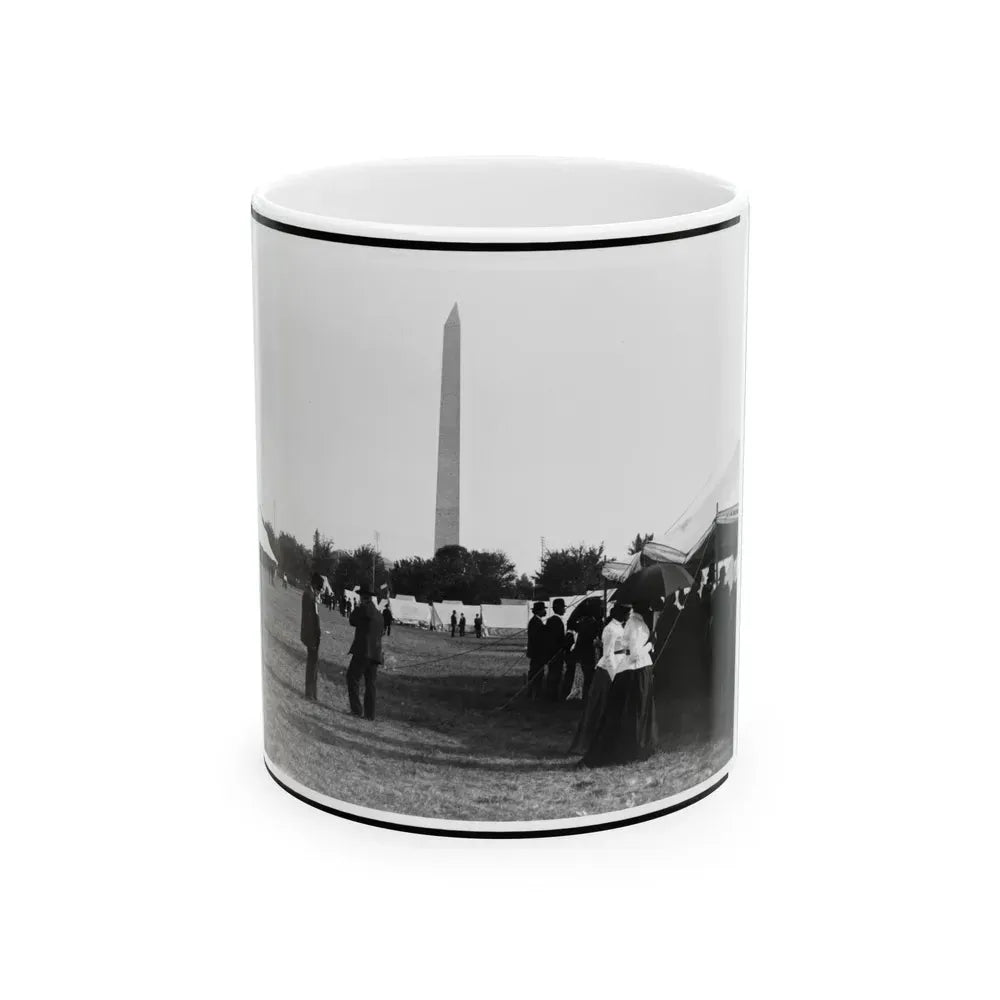 Encampment Of The G.A.R. In Washington, D.C. With Washington Monument In Background (U.S. Civil War) White Coffee Mug 11oz - Go Mug Yourself