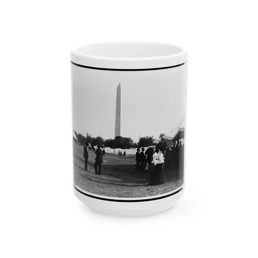 Encampment Of The G.A.R. In Washington, D.C. With Washington Monument In Background (U.S. Civil War) White Coffee Mug 15oz - Go Mug Yourself