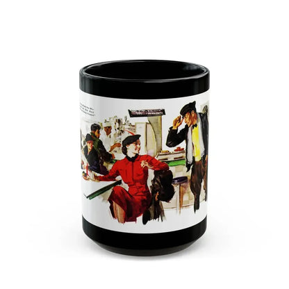 Encounter at Lunch, 1937 - Black Coffee Mug 15oz - Go Mug Yourself