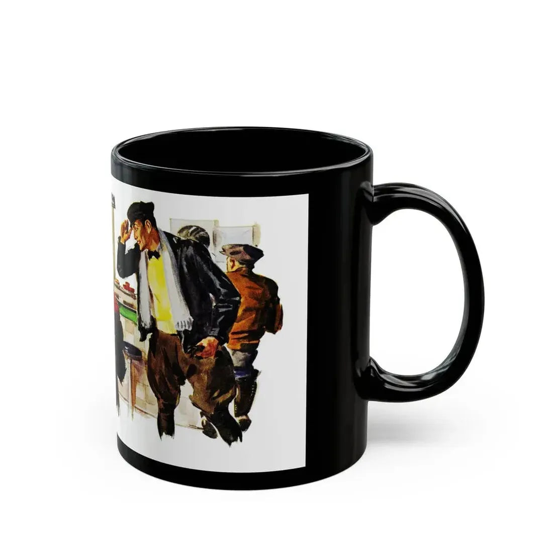 Encounter at Lunch, 1937 - Black Coffee Mug - Go Mug Yourself