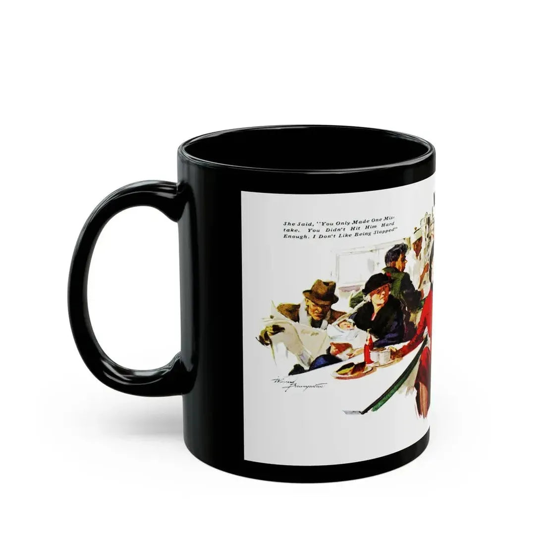 Encounter at Lunch, 1937 - Black Coffee Mug - Go Mug Yourself