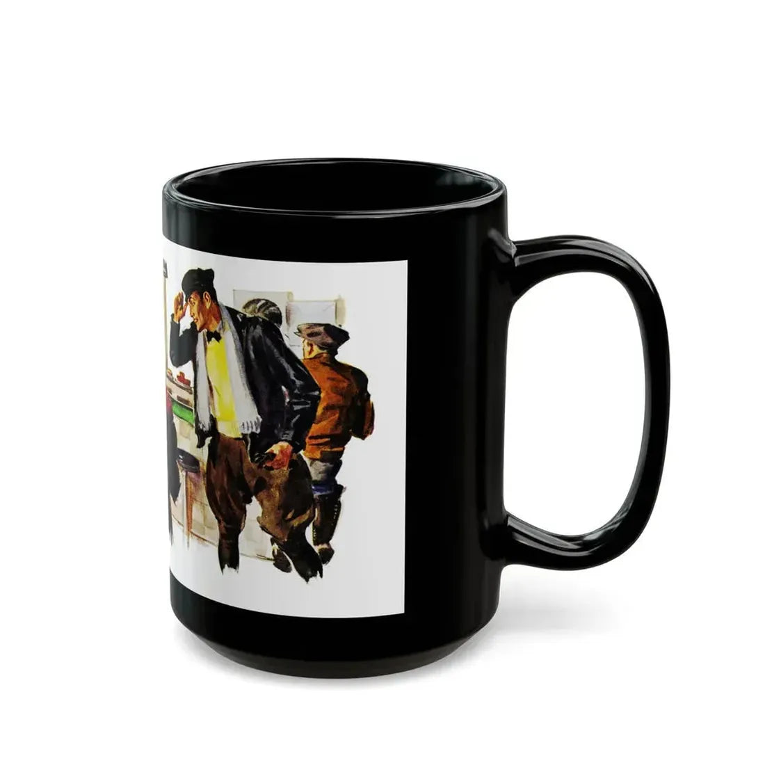 Encounter at Lunch, 1937 - Black Coffee Mug - Go Mug Yourself