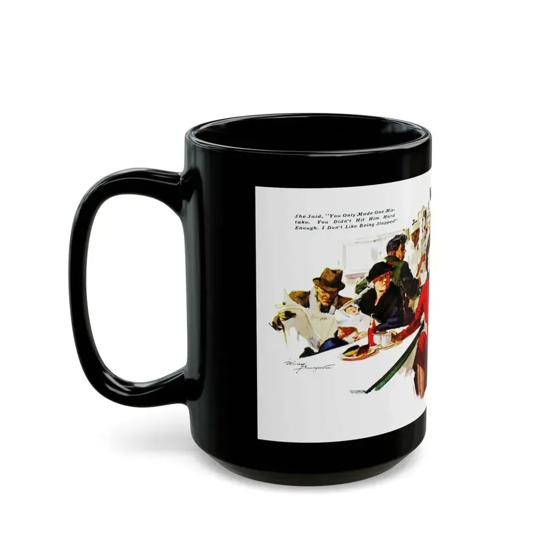 Encounter at Lunch, 1937 - Black Coffee Mug - Go Mug Yourself