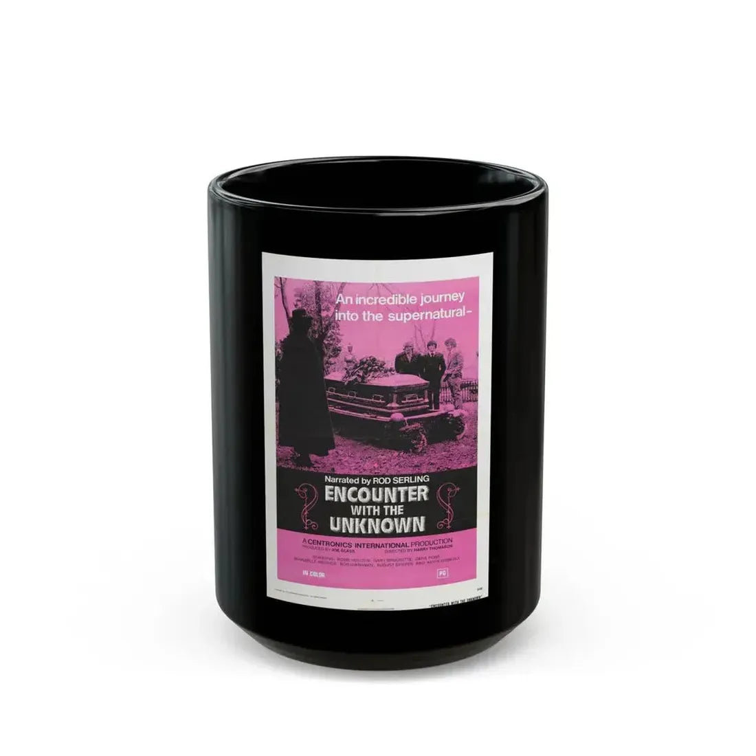 ENCOUNTER WITH THE UNKNOWN 1972 Movie Poster - Black Coffee Mug 15oz - Go Mug Yourself