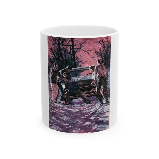 End of Night (2), Cosmopolitan, May 1960 - White Coffee Mug 11oz - Go Mug Yourself