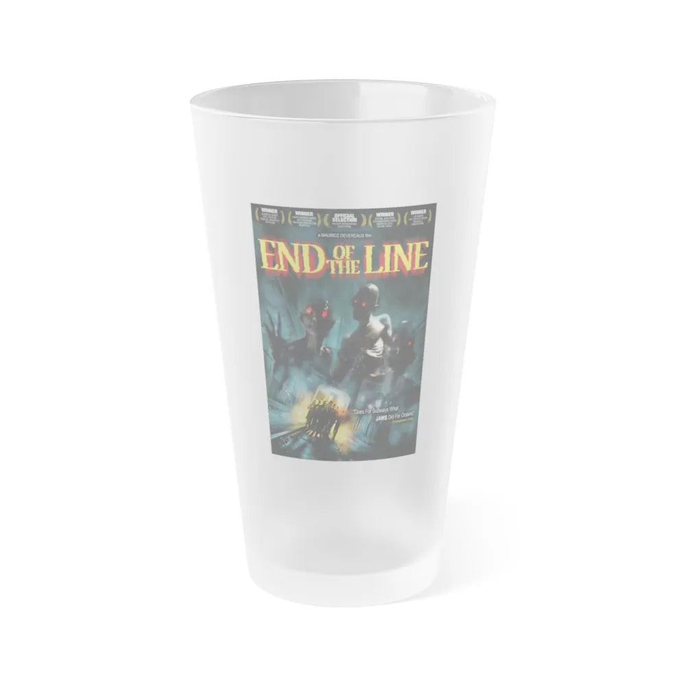 END OF THE LINE 1987 Movie Poster - Frosted Pint Glass 16oz-16oz-Frosted-Go Mug Yourself