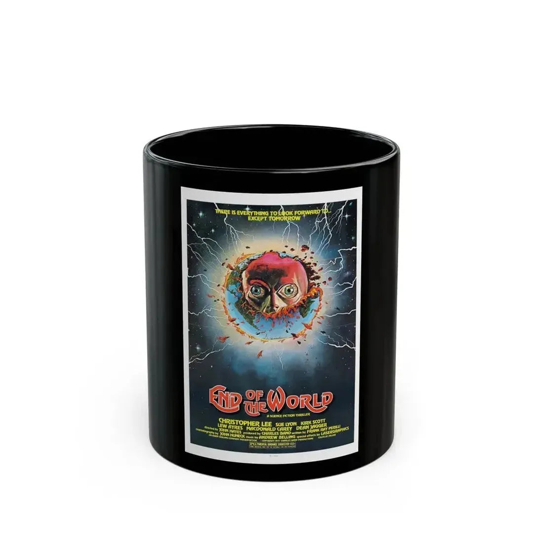 END OF THE WORLD 1977 Movie Poster - Black Coffee Mug 11oz - Go Mug Yourself