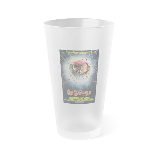 END OF THE WORLD 1977 Movie Poster - Frosted Pint Glass 16oz-16oz-Frosted-Go Mug Yourself