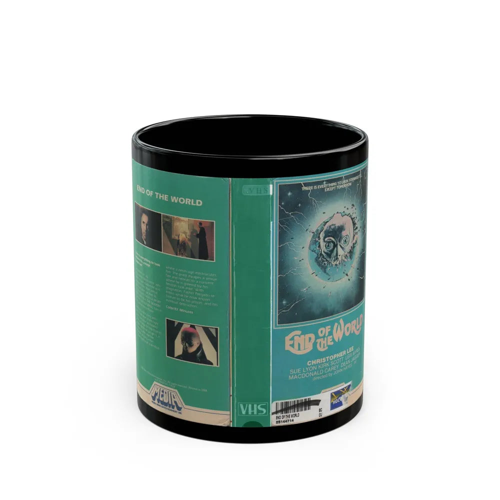 END OF THE WORLD (VHS COVER) - Black Coffee Mug-11oz-Go Mug Yourself