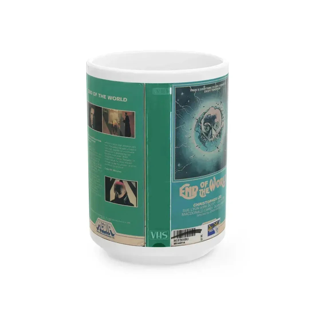 END OF THE WORLD (VHS COVER) - White Coffee Mug 15oz - Go Mug Yourself