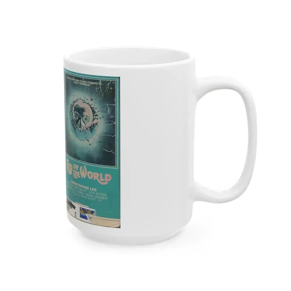 END OF THE WORLD (VHS COVER) - White Coffee Mug - Go Mug Yourself