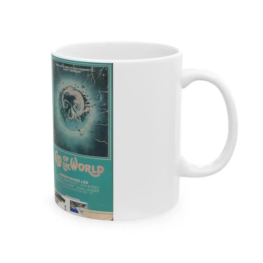 END OF THE WORLD (VHS COVER) - White Coffee Mug - Go Mug Yourself