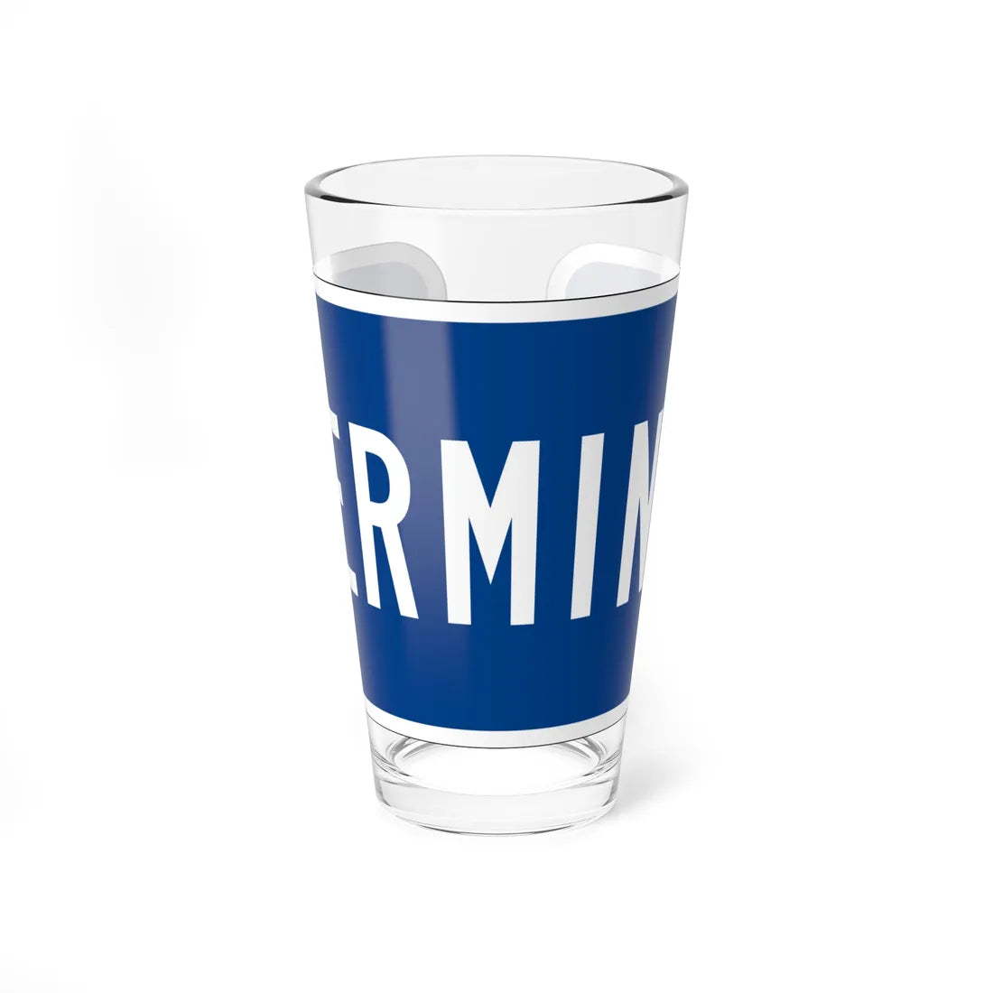 End plate blue es (Puerto Rico) (Road Sign) Pint Glass 16oz 16oz - Go Mug Yourself