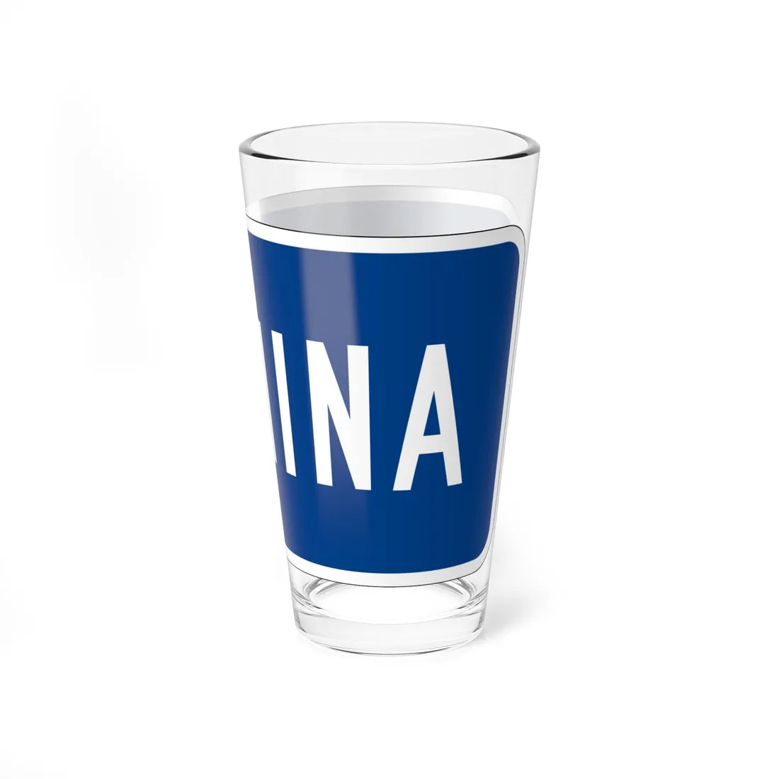 End plate blue es (Puerto Rico) (Road Sign) Pint Glass 16oz - Go Mug Yourself