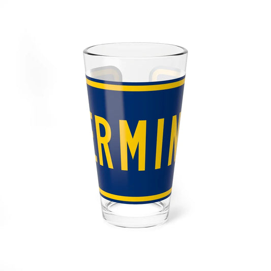End plate county es (Puerto Rico) (Road Sign) Pint Glass 16oz 16oz - Go Mug Yourself