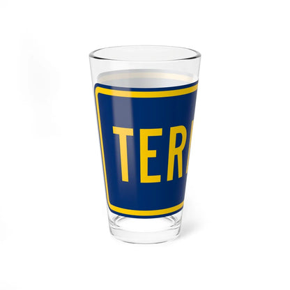 End plate county es (Puerto Rico) (Road Sign) Pint Glass 16oz - Go Mug Yourself
