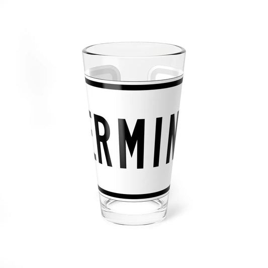 End plate es (Puerto Rico) (Road Sign) Pint Glass 16oz 16oz - Go Mug Yourself